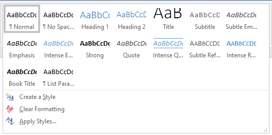 How to use Home Tab Style | Ms word Style Options