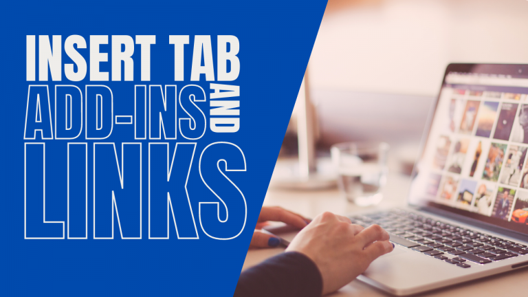 Microsoft word Insert tab link groups | Microsoft word add-ins