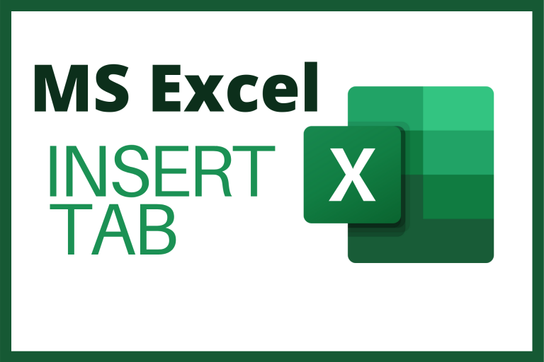 MS excel Insert Tab Tutorial in Hindi PDF | Excel me insert tab ka use